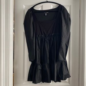 Aqua Puff Sleeve Mixed Media Dress - 100% Exclusive